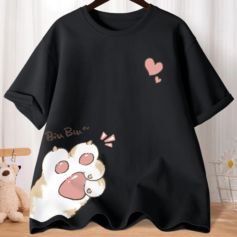 Youth Student Half Sleeve Oversized Shirt