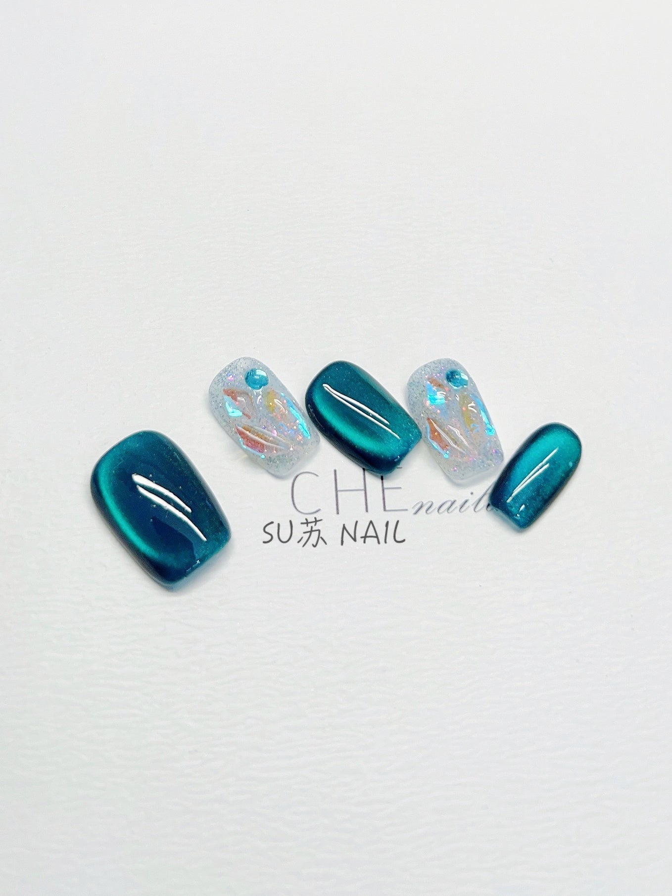 Luxury Glossy chrome Nail set