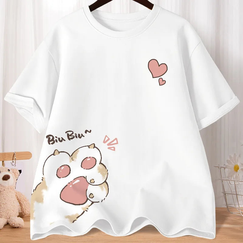 Youth Student Half Sleeve Oversized Shirt