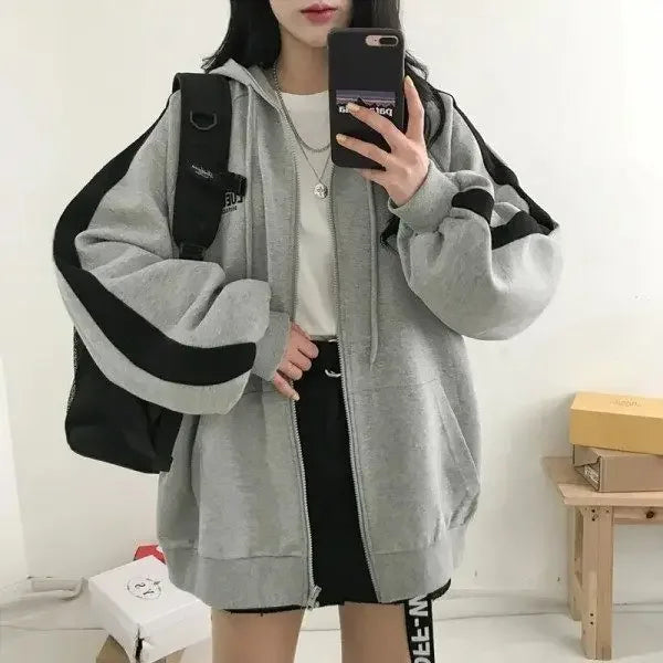Korean Version Embroidered Fleece Zipper