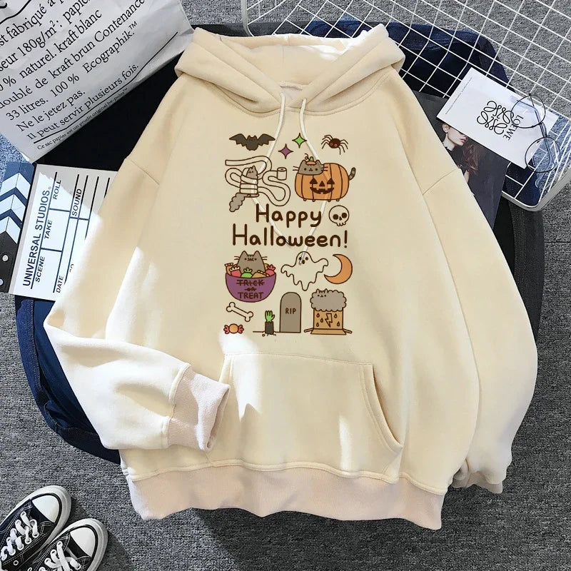 Sweatshirt Clothes Female Hood Oversized