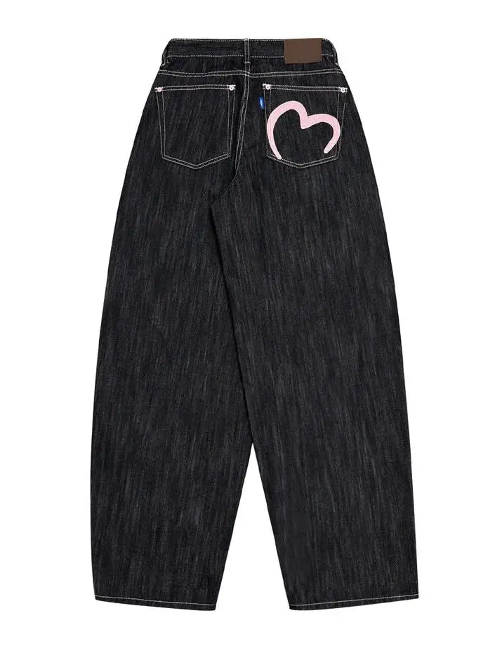 Korean Mom Jeans Punk Retro