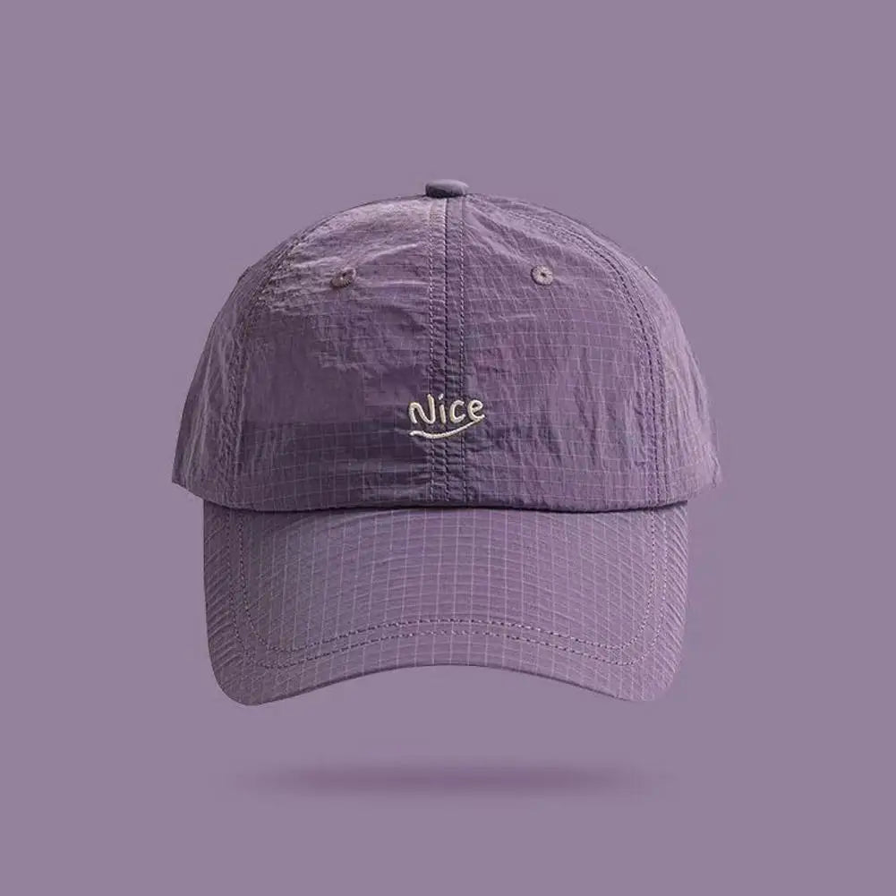 Fashion Plaid Thin Sun Cap