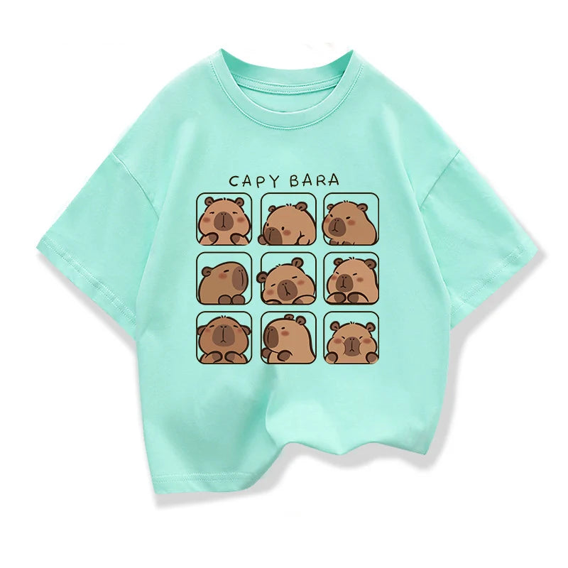 Capybara Kids Clothing Tees Summer