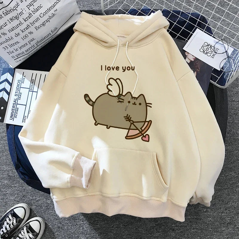 Sweatshirt Clothes Female Hood Oversized