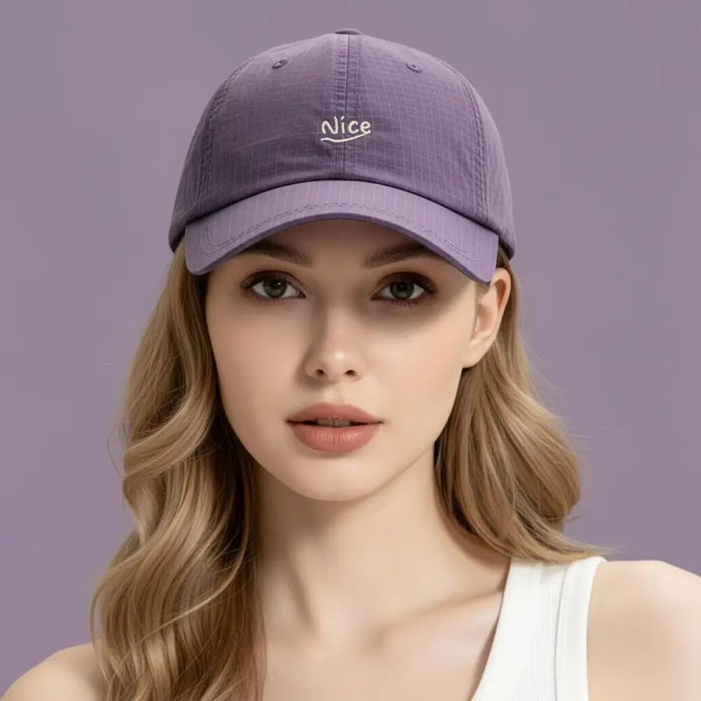 Fashion Plaid Thin Sun Cap