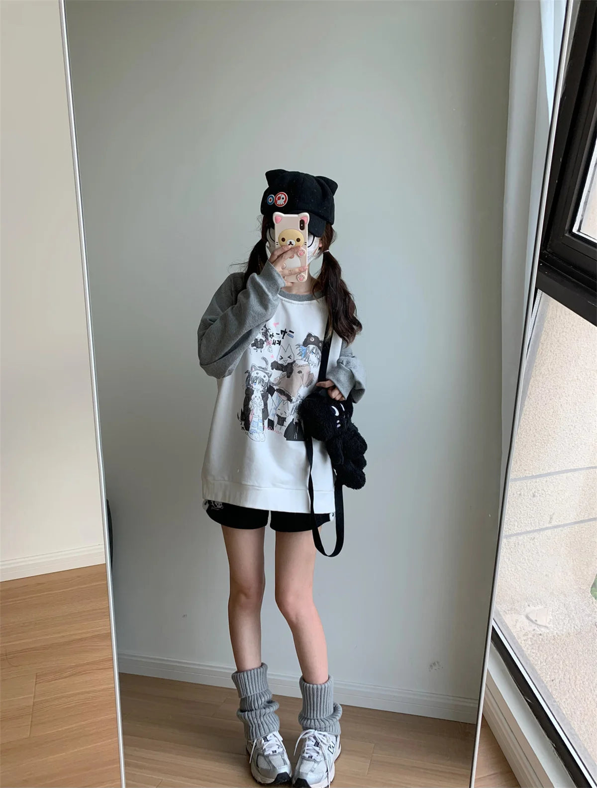 Aesthetic Cute All Match O Neck Tops Hip-hop