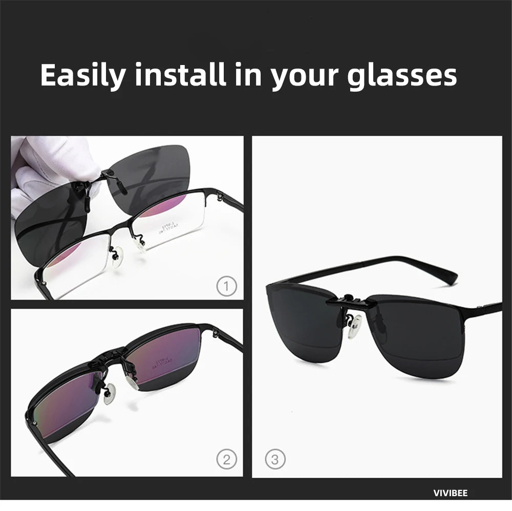 Square Clip On Sunglasses Women