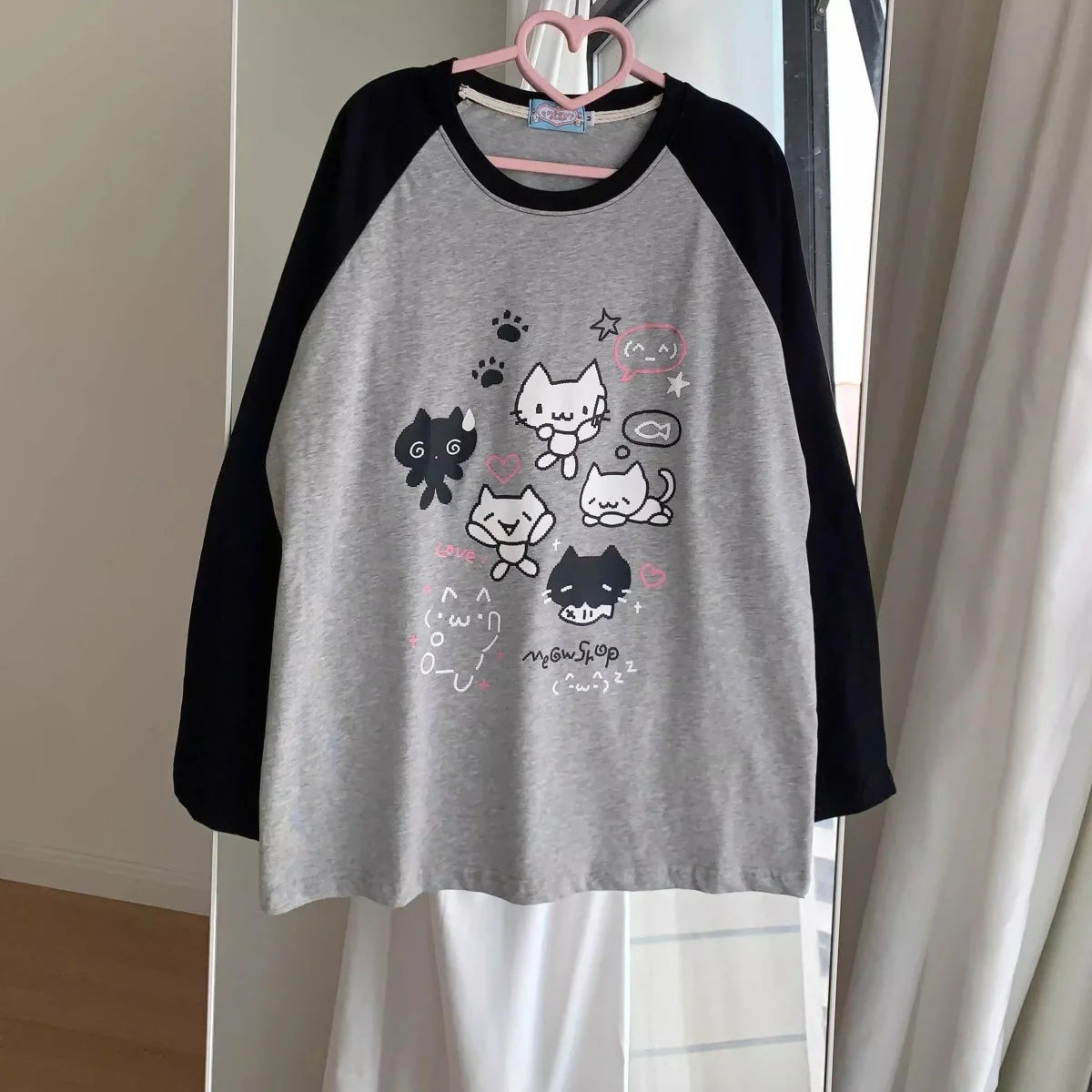 Aesthetic Cute All Match O Neck Tops Hip-hop