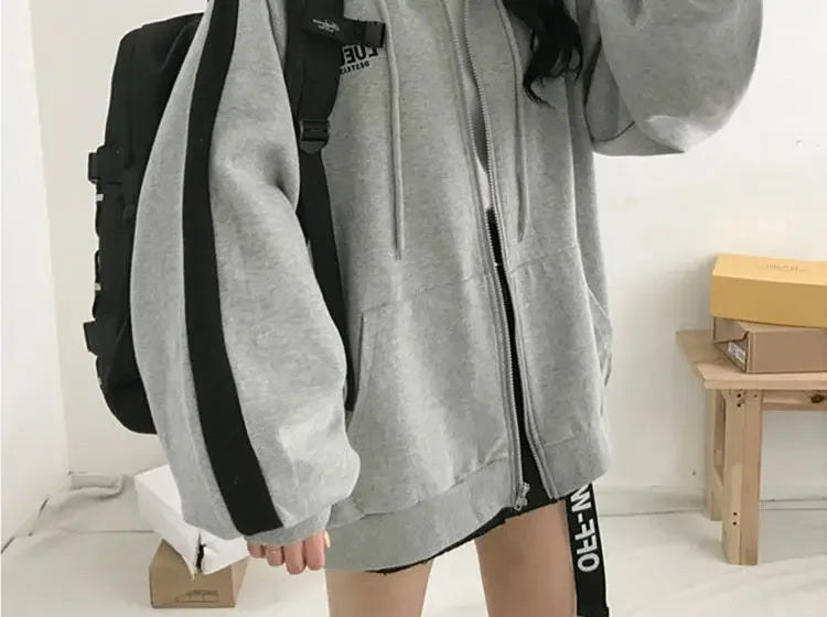 Korean Version Embroidered Fleece Zipper