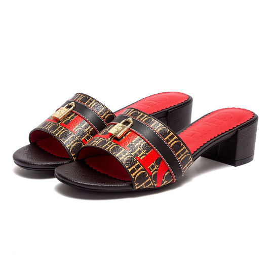 Comfortable Heeled Sandals Slide Sandals