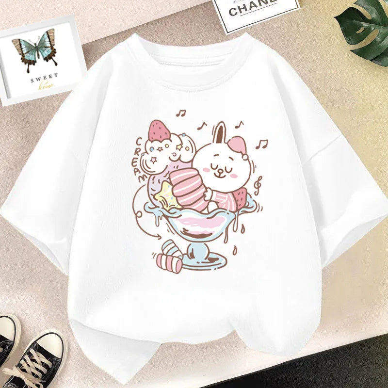 Strawberry Girls Aesthetic Pink Tops Tee