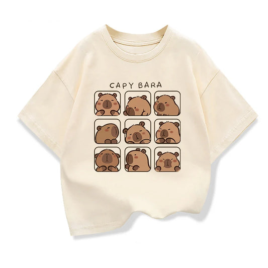 Capybara Kids Clothing Tees Summer
