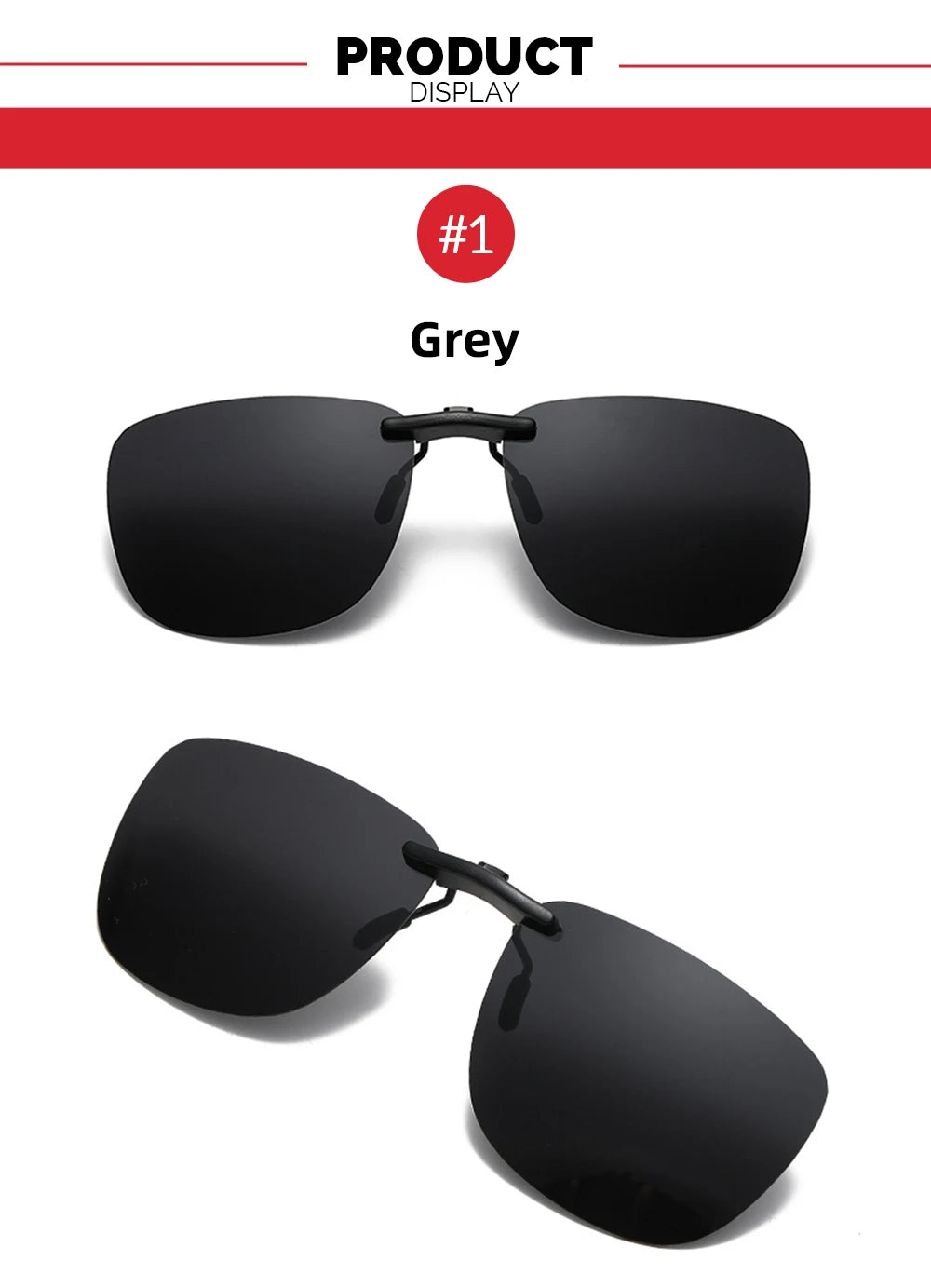 Square Clip On Sunglasses Women