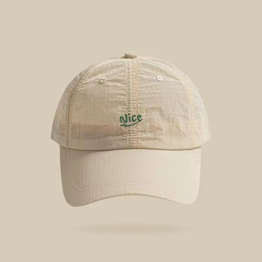 Fashion Plaid Thin Sun Cap