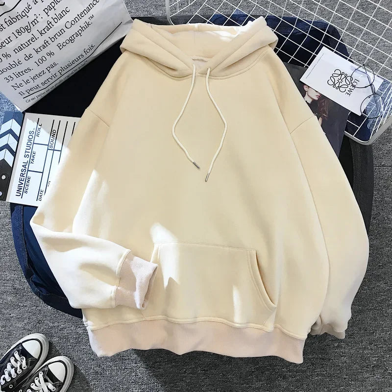 Sweatshirt Clothes Female Hood Oversized