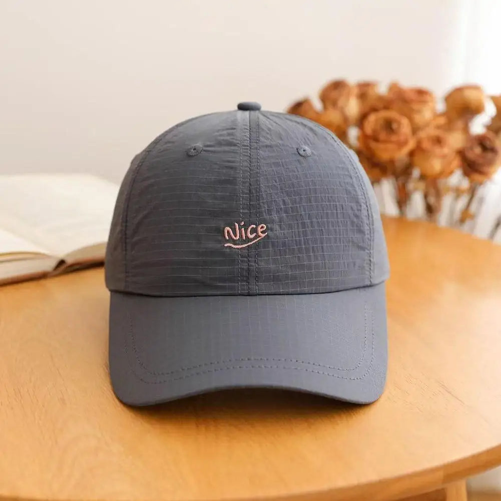 Fashion Plaid Thin Sun Cap