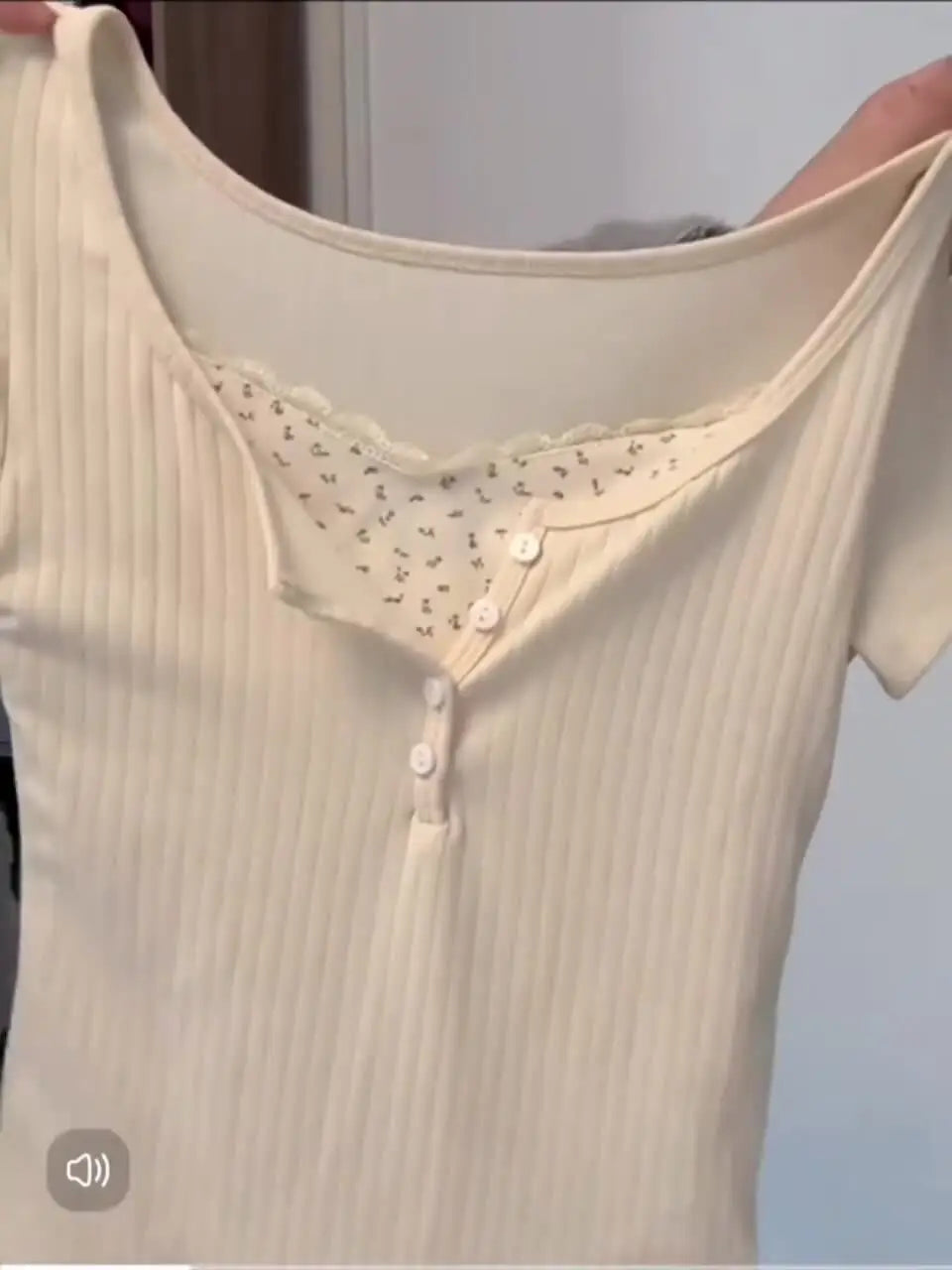 Sweet Floral Lace Trim Short Sleeve TShirt