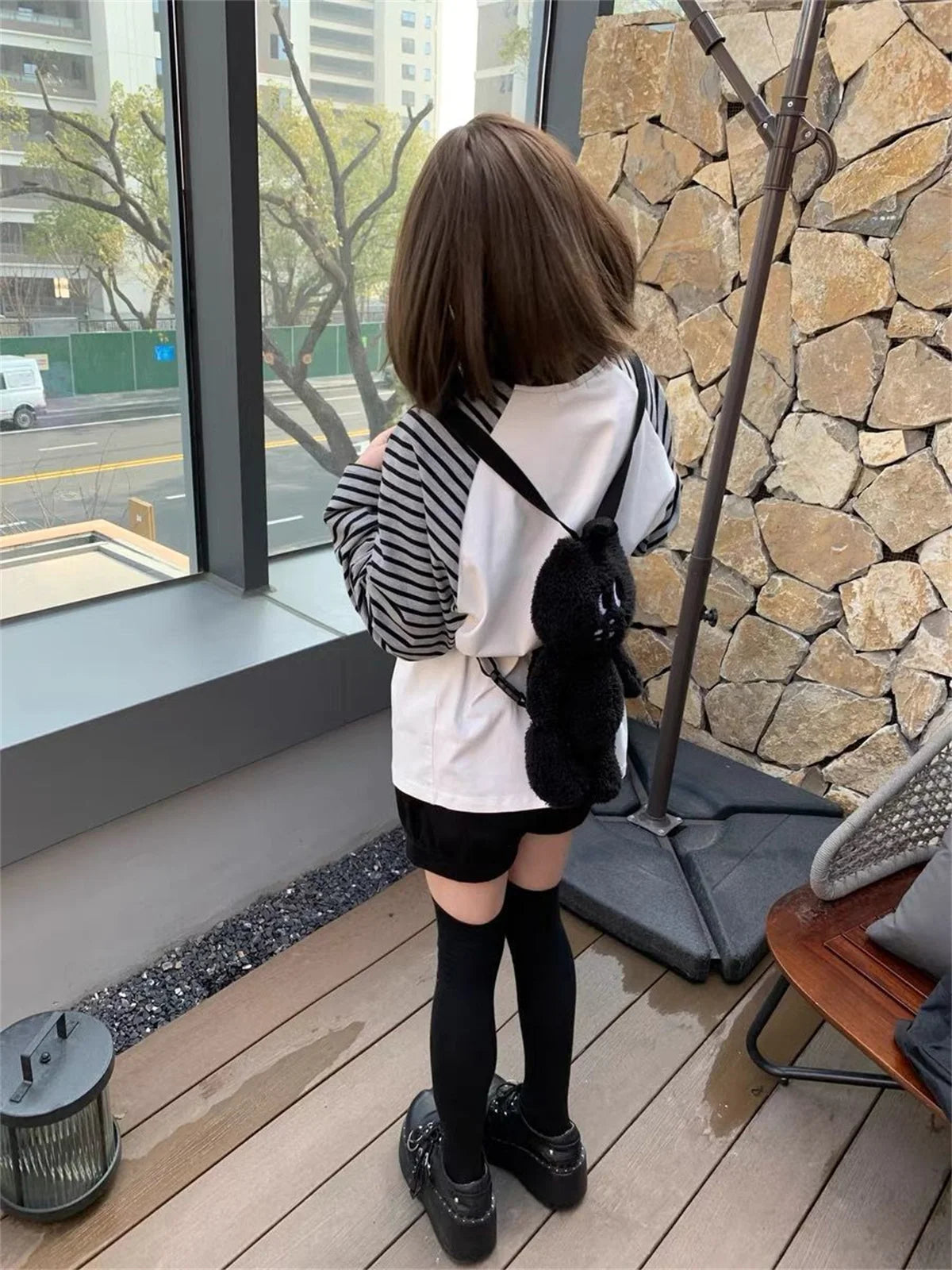 Aesthetic Cute All Match O Neck Tops Hip-hop
