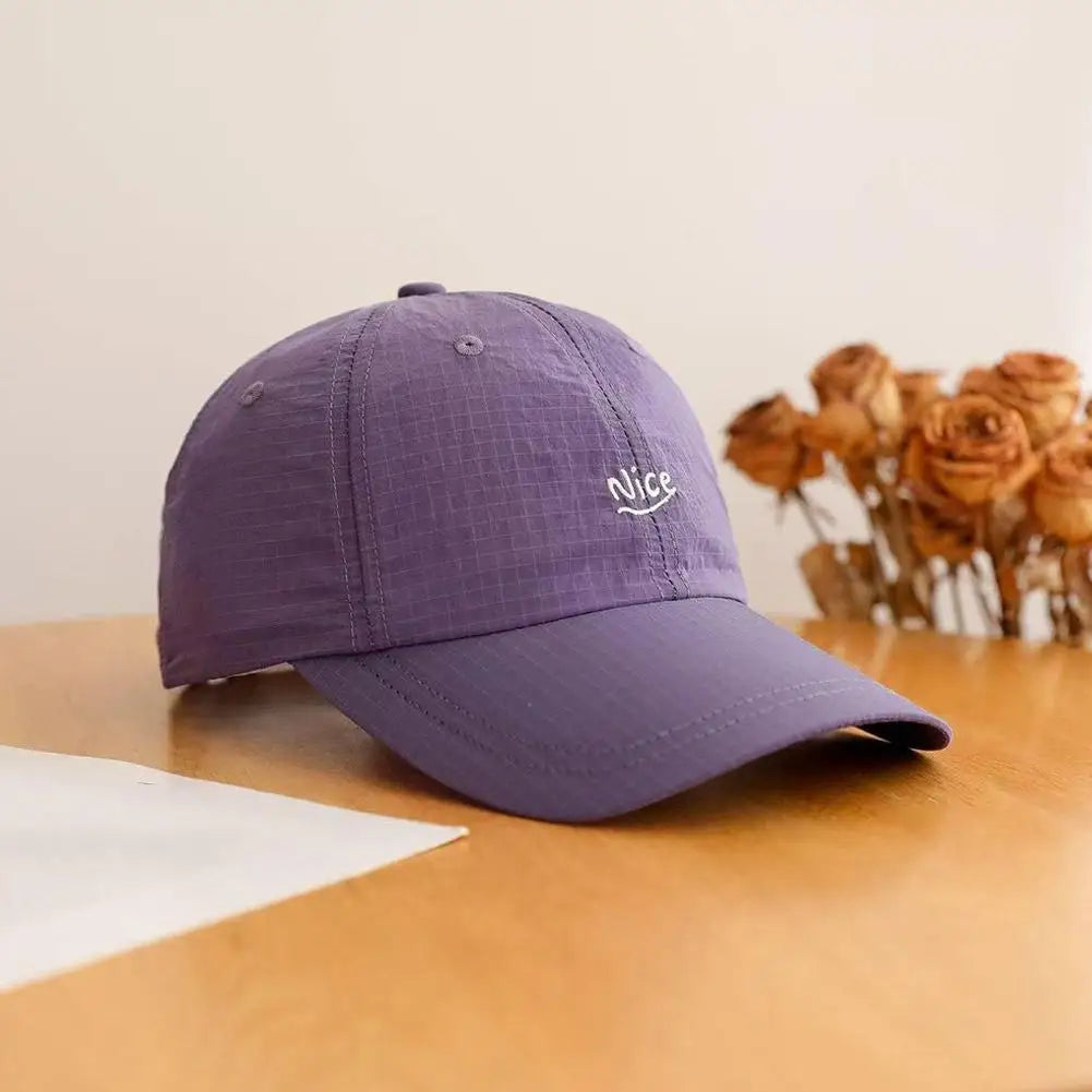 Fashion Plaid Thin Sun Cap