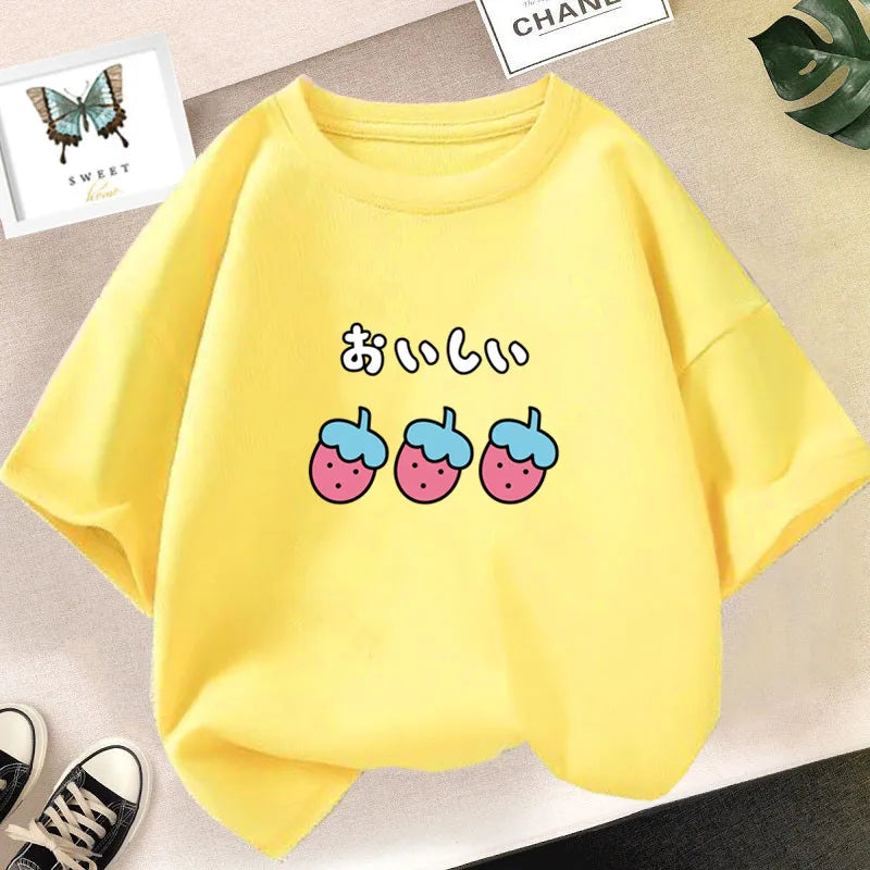 Strawberry Girl Short Sleeved T Shirt