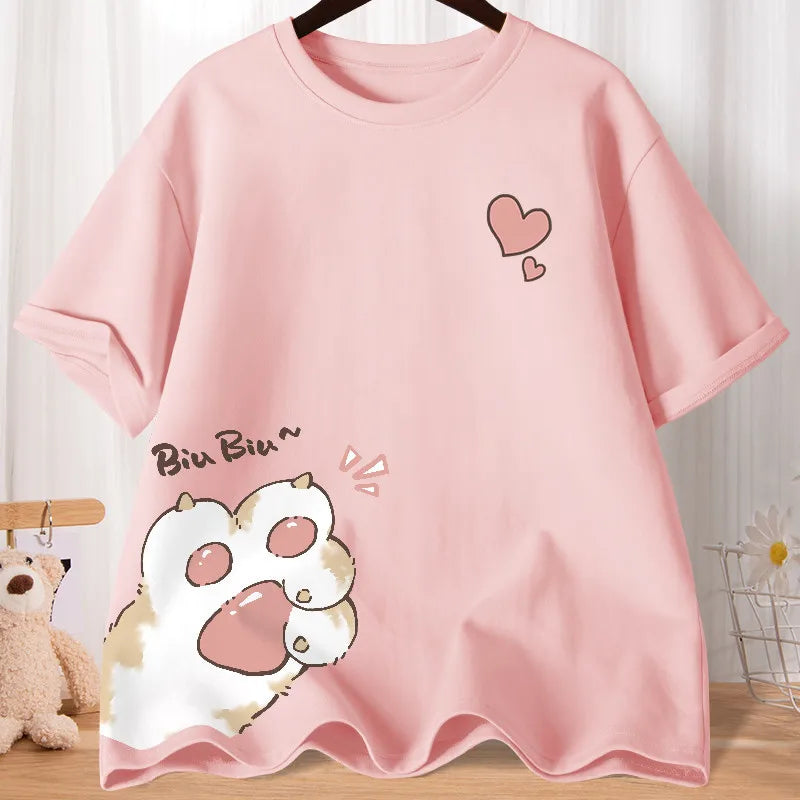 Youth Student Half Sleeve Oversized Shirt