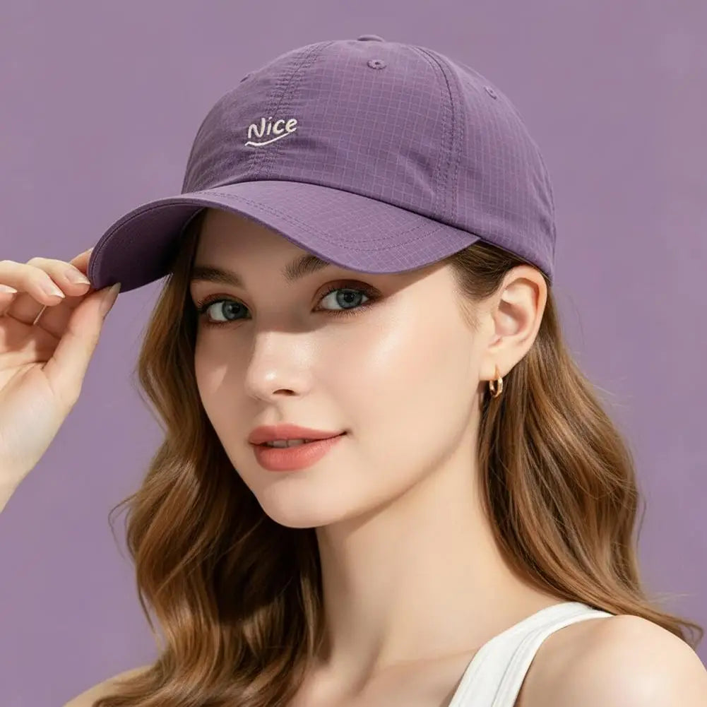 Fashion Plaid Thin Sun Cap
