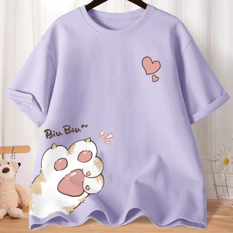 Youth Student Half Sleeve Oversized Shirt