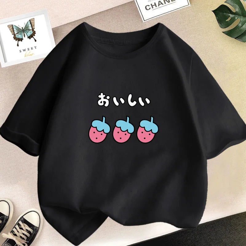Strawberry Girl Short Sleeved T Shirt
