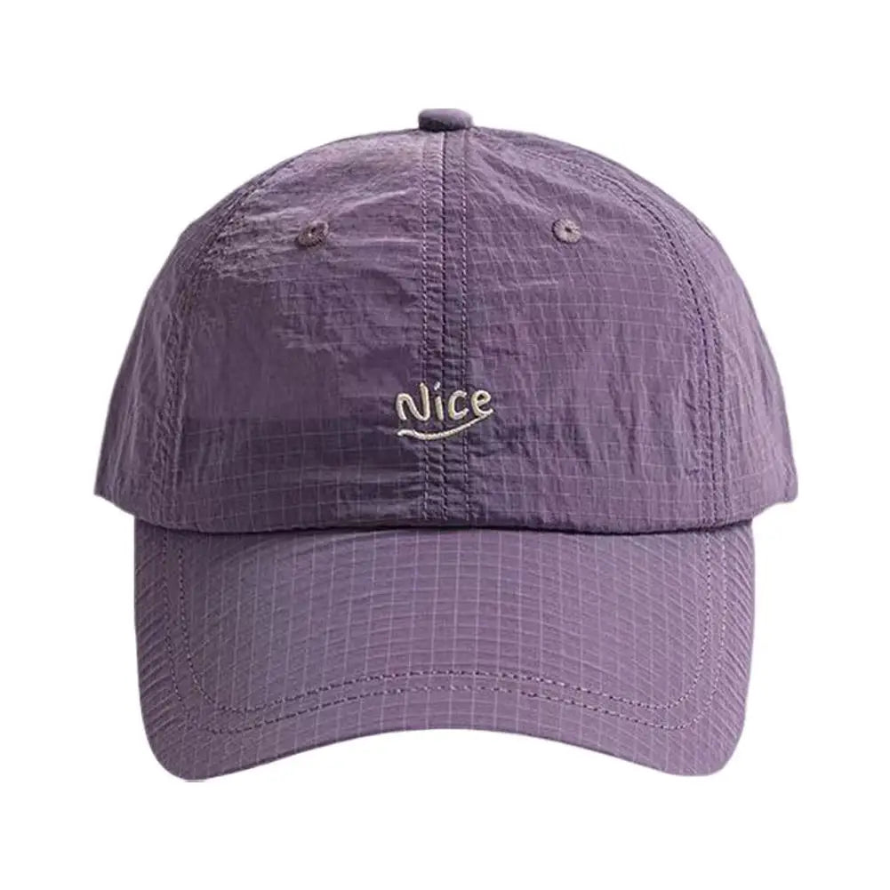Fashion Plaid Thin Sun Cap
