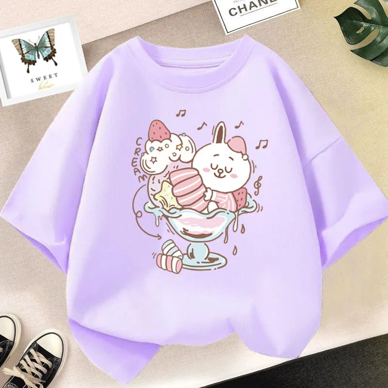 Strawberry Girls Aesthetic Pink Tops Tee