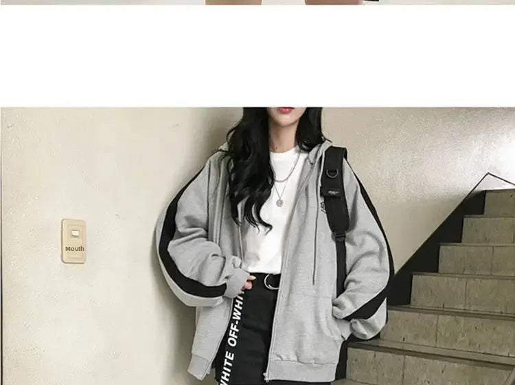 Korean Version Embroidered Fleece Zipper