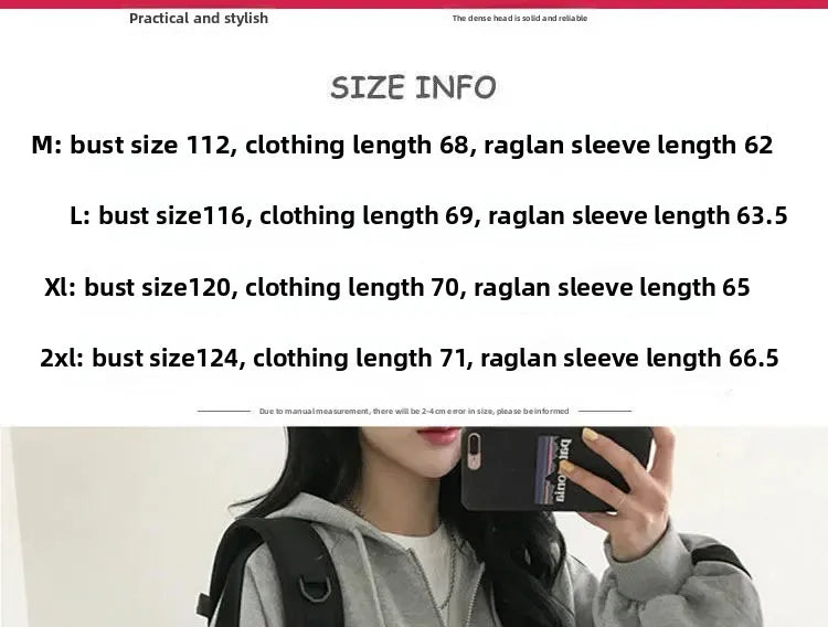 Korean Version Embroidered Fleece Zipper