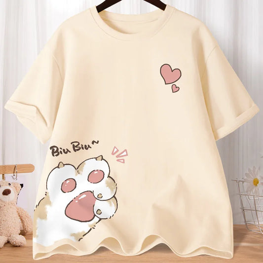 Youth Student Half Sleeve Oversized Shirt