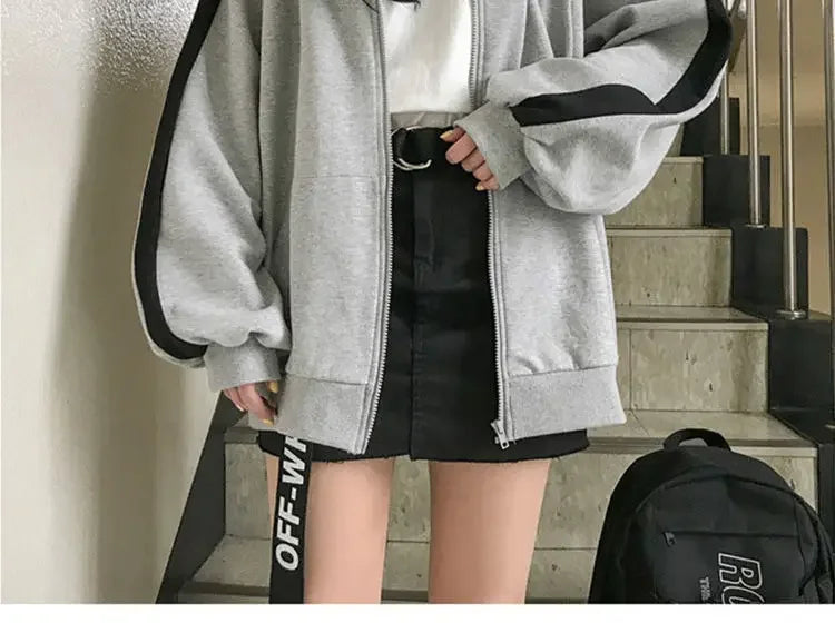 Korean Version Embroidered Fleece Zipper