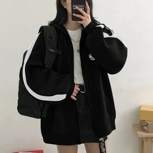 Korean Version Embroidered Fleece Zipper