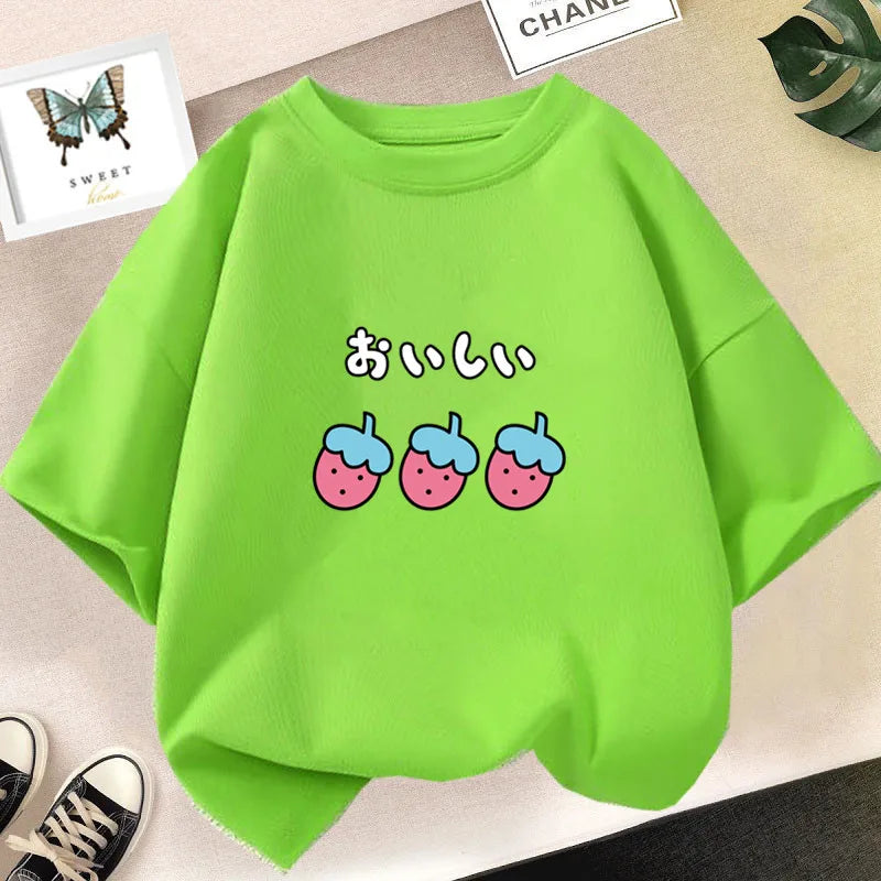 Strawberry Girl Short Sleeved T Shirt