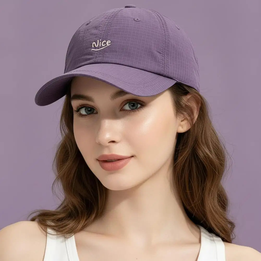 Fashion Plaid Thin Sun Cap