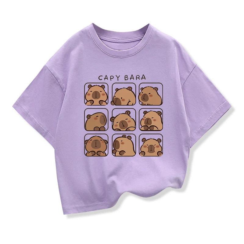 Capybara Kids Clothing Tees Summer