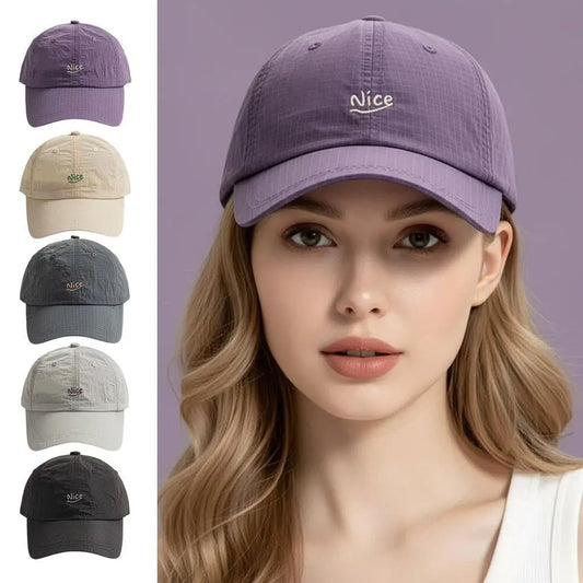 Fashion Plaid Thin Sun Cap
