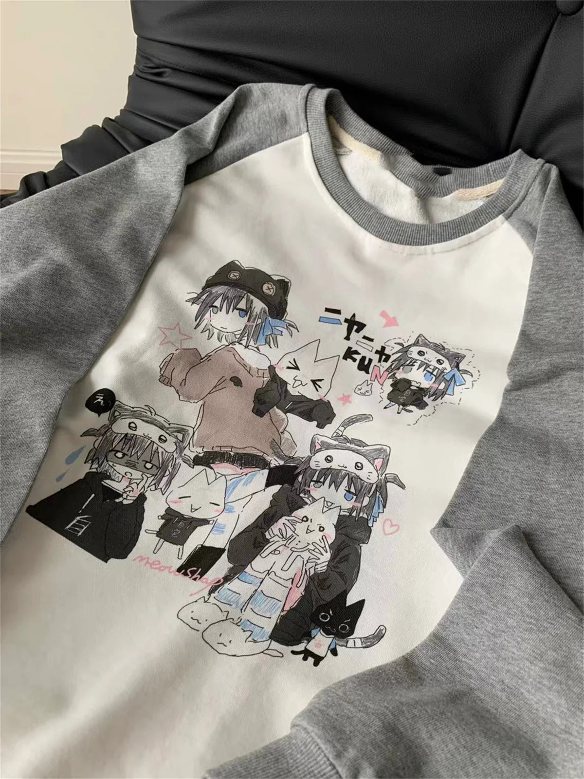 Aesthetic Cute All Match O Neck Tops Hip-hop