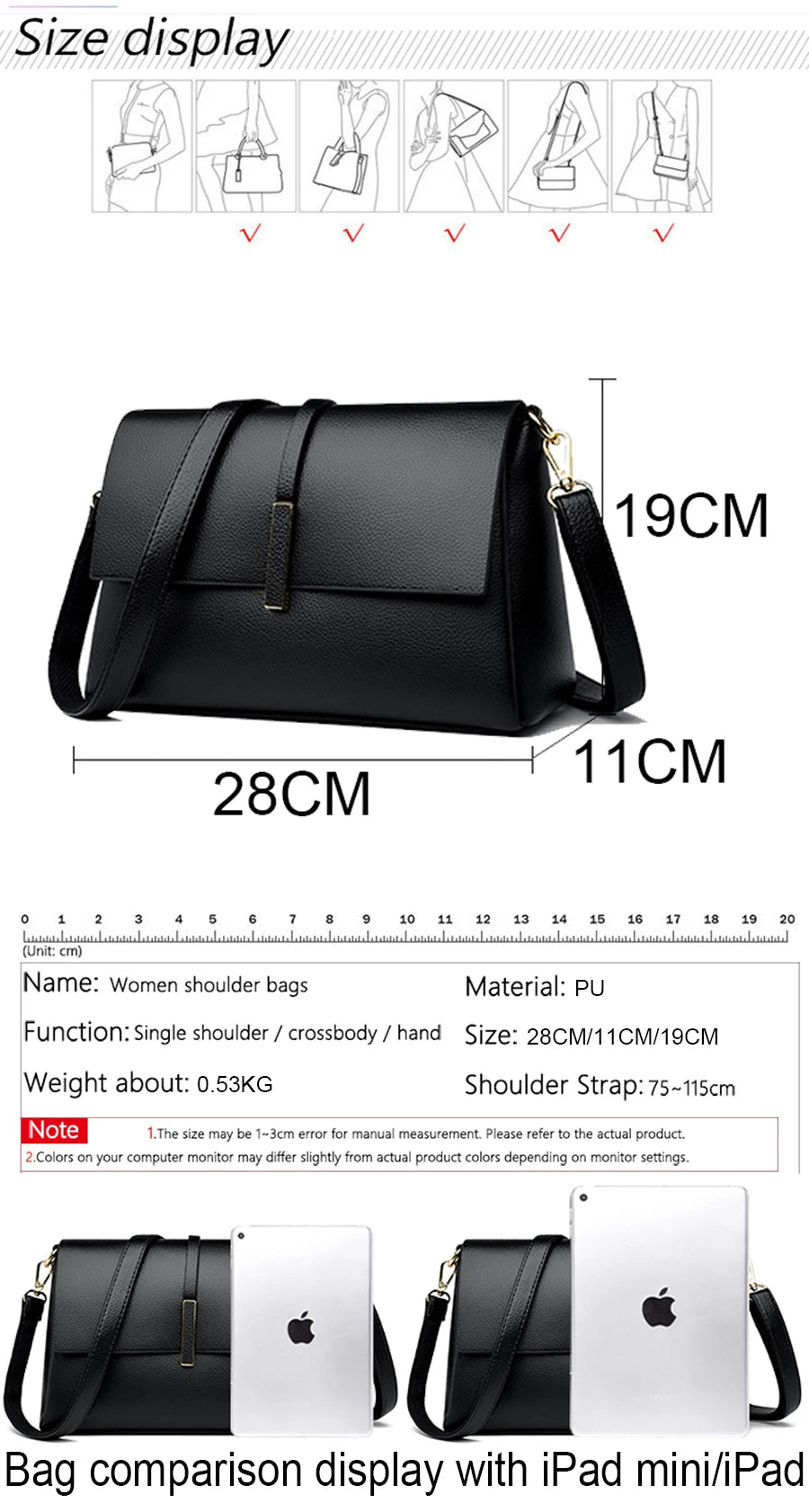 Soft Leather Luxury Shoulder Crossbody