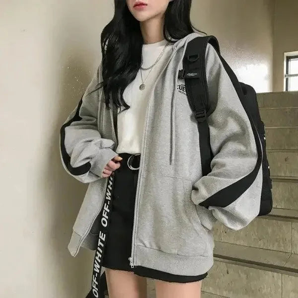 Korean Version Embroidered Fleece Zipper