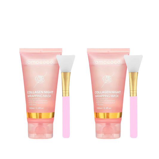 Only Supports Self Pickup With Waybill Collagen Night Wrapping Mask Firm & Lift Skin, Keep Soft & Elastic, Reduce Dry Lines